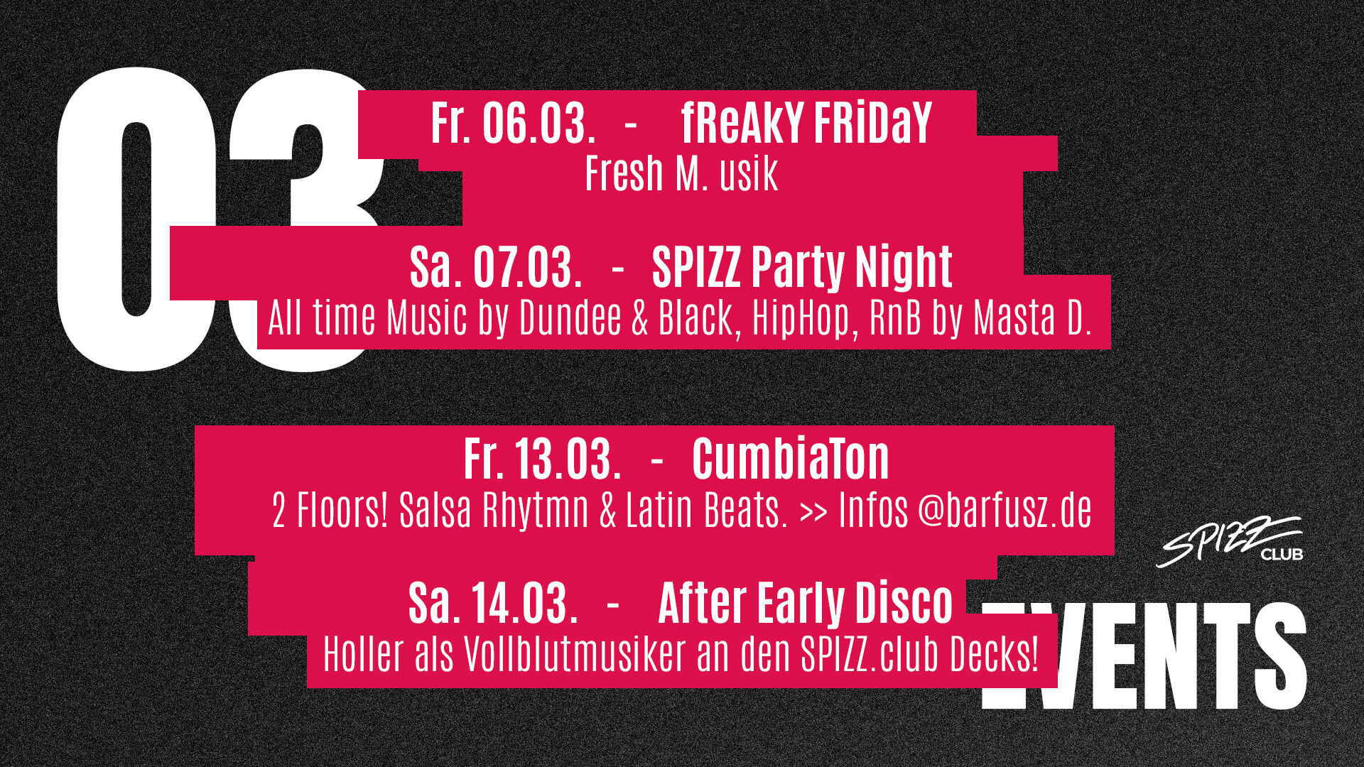 SPIZZ März - Programm